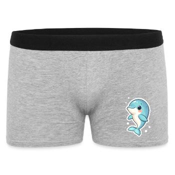 Delfin - Männer Boxer Shorts - Grau meliert - Vorne