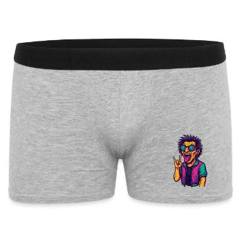 Techno Rave Spruch EDM Party - Männer Boxer Shorts - Grau meliert - Vorne