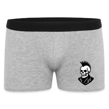 Skull Punk - Men's Boxer Shorts - heather grey - Front