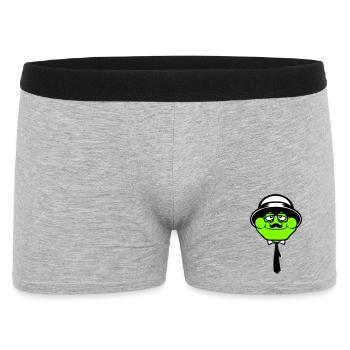Frog Sir Mr. Rich Gangster Glasses Hat Tie - Men's Boxer Shorts - heather grey - Front