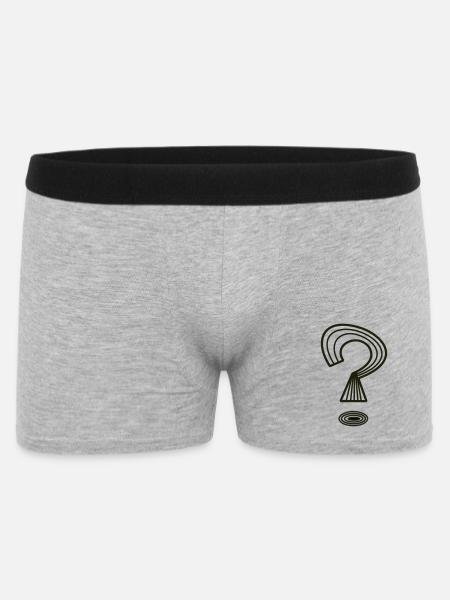 Fragezeichen von Cean - Männer Boxer Shorts - Grau meliert