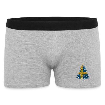 Sapin de Noël avec drapeau de la Suède - Boxer Homme - gris chiné - Devant