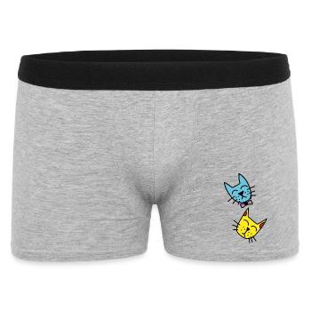 Cat Duo Pastel Colors - Men's Boxer Shorts - heather grey - Front
