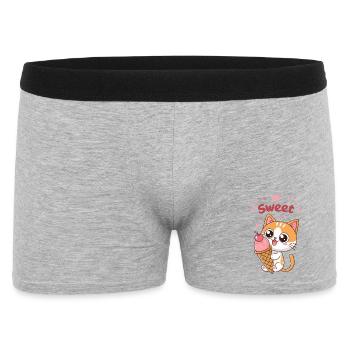 Kawaii Sweet Glazed Kitten - Men's Boxer Shorts - heather grey - Front