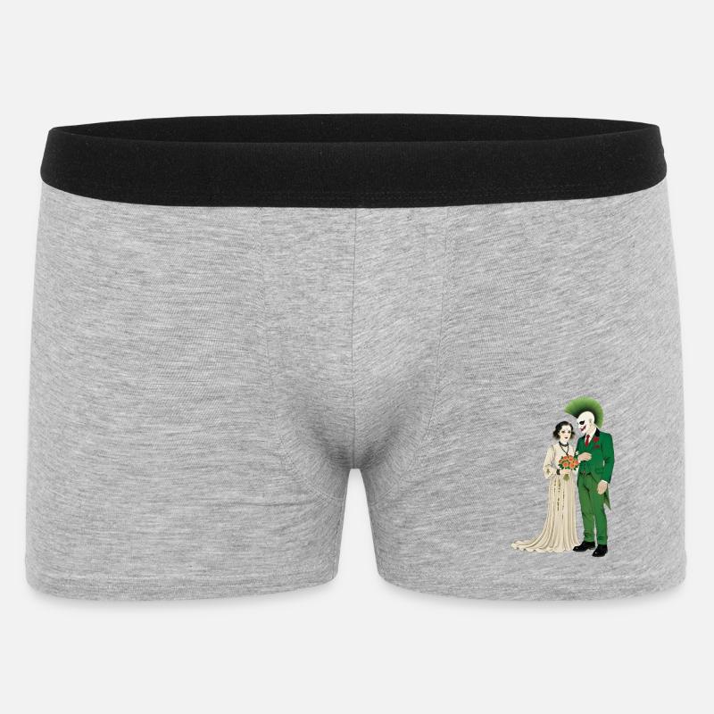 PUNKS WEDDING – Steam Punk'n'Roll - Männer Boxer Shorts - Grau meliert