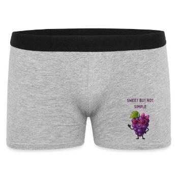 Sucré, mais pas simple – le raisin - Boxer Homme - gris chiné - Devant