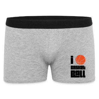 I Love Basketball - Boxer Homme - gris chiné - Devant