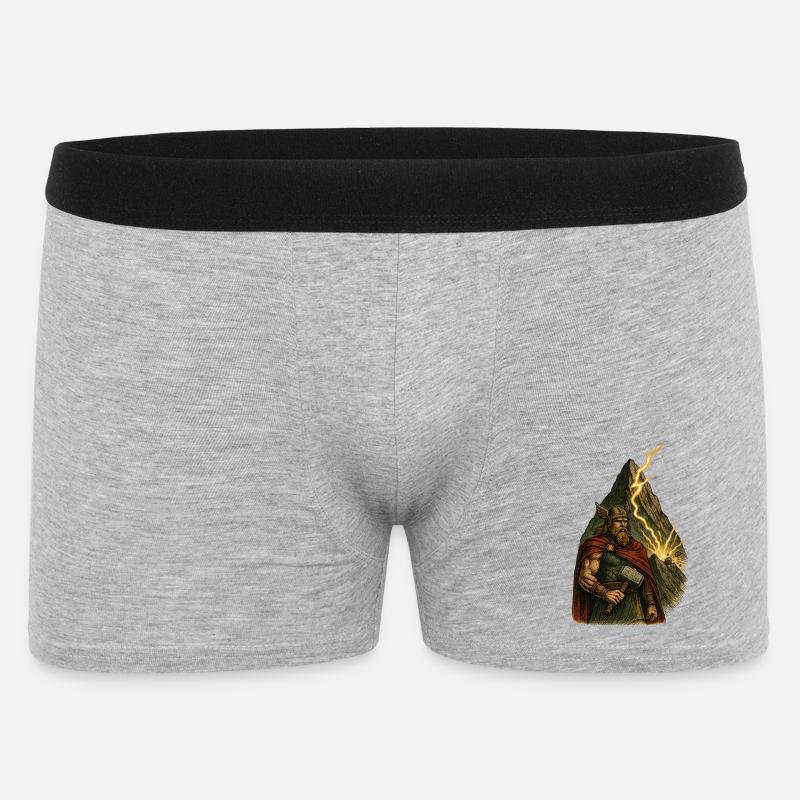 Nordischer Heldenhammer Thor - Männer Boxer Shorts - Grau meliert