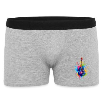 Colorful Guitar – Music Graffiti Art - Men's Boxer Shorts - heather grey - Front