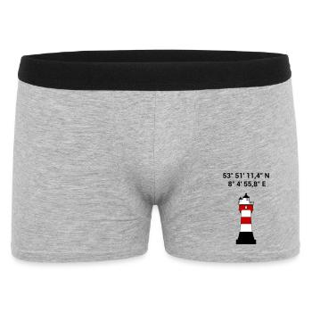 Red Sand Lighthouse - Sailing - Skipper - Maritime - Men's Boxer Shorts - heather grey - Front