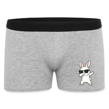 Dabbing Rabbit - Men's Boxer Shorts - heather grey - Front