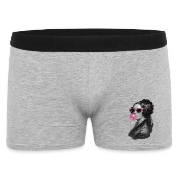 Ada Lovelace avec des lunettes de soleil roses et du chewing-gum - Boxer Homme - gris chiné - Devant