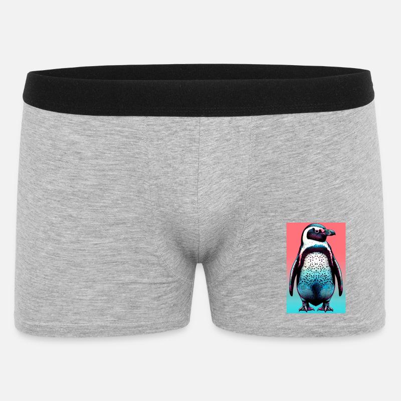 Pinguin - Männer Boxer Shorts - Grau meliert