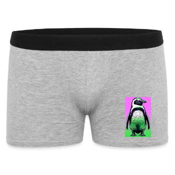 penguin - Men's Boxer Shorts - heather grey - Front