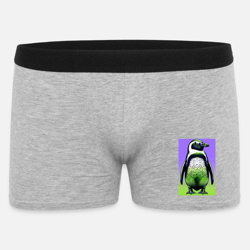 Pinguin - Männer Boxer Shorts - Grau meliert