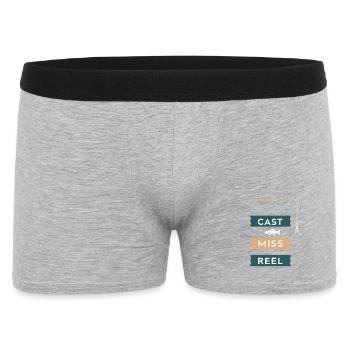 Pêche rétro Cast Miss Reel - Boxer Homme - gris chiné - Devant