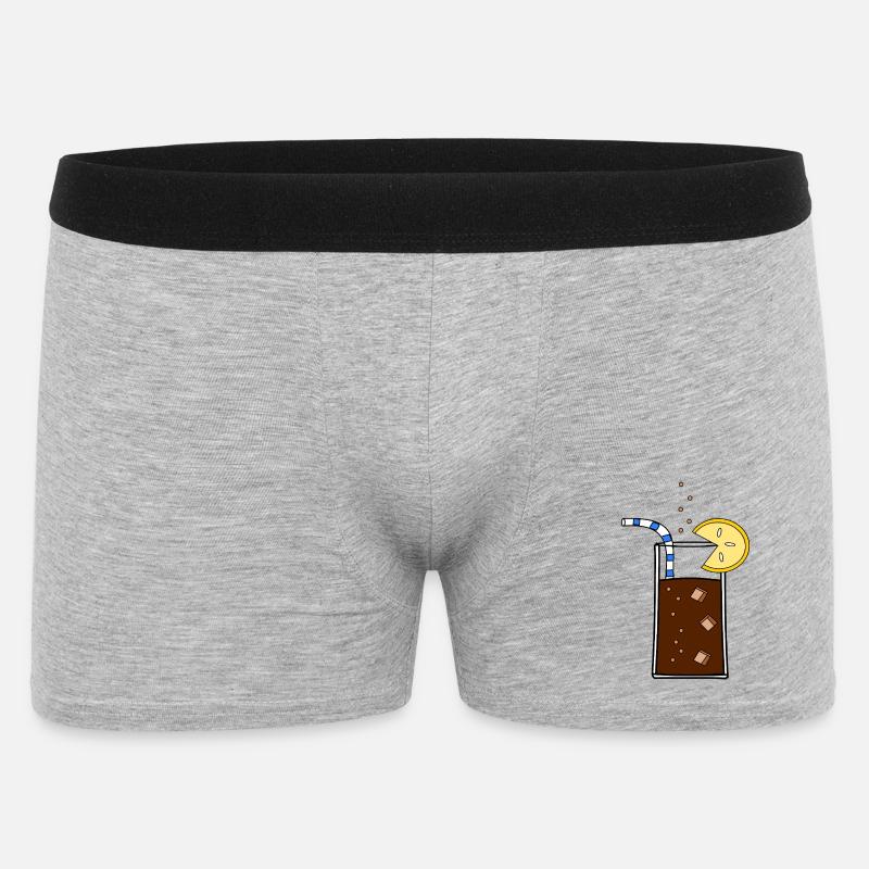Glas_Cola - Männer Boxer Shorts - Grau meliert