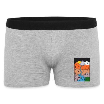 Mountain River Sunset Panorama - Men's Boxer Shorts - heather grey - Front