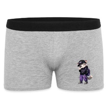 Abenteurer Kitten Purple Stars - Männer Boxer Shorts - Grau meliert - Vorne