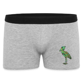 Leaded Glass Bird Blaze of Colors Shoebill Shoebill - Men's Boxer Shorts - heather grey - Front
