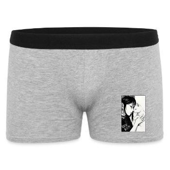 Goth Kitty Porträt - Männer Boxer Shorts - Grau meliert - Vorne