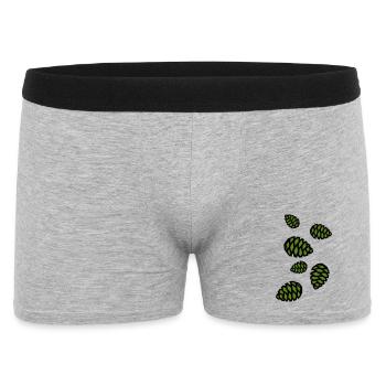Tannenzapfen Symbol - Männer Boxer Shorts - Grau meliert - Vorne
