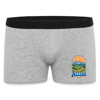 Allgäu Retro Alpine Nature - Männer Boxer Shorts - Grau meliert - Vorne