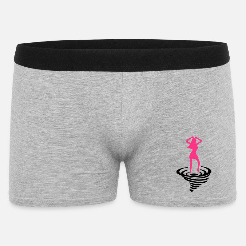 Tänzerin auf Tornado - Männer Boxer Shorts - Grau meliert