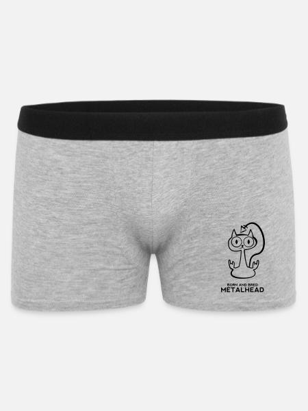 Heay metal cat - Boxer Homme - gris chiné