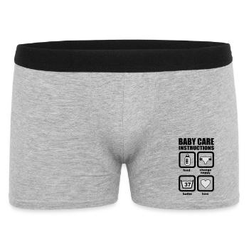 baby - Men's Boxer Shorts - heather grey - Front
