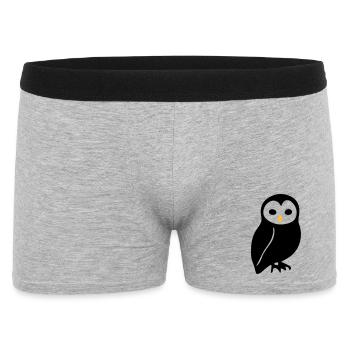 Owl - Men's Boxer Shorts - heather grey - Front