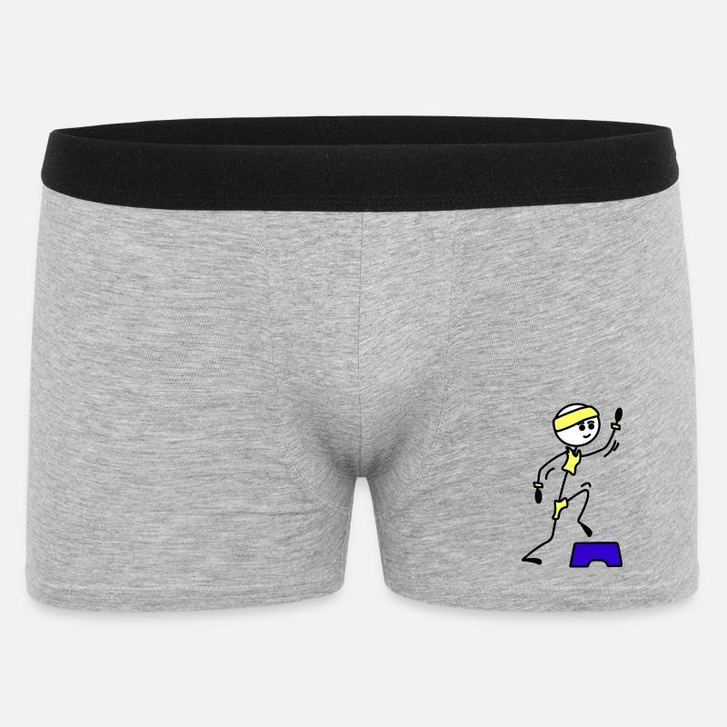 Schritte oder Aerobic Mädchen Trainingsübung - Männer Boxer Shorts - Grau meliert