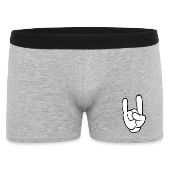 rocking hand festival - Männer Boxer Shorts - Grau meliert - Vorne