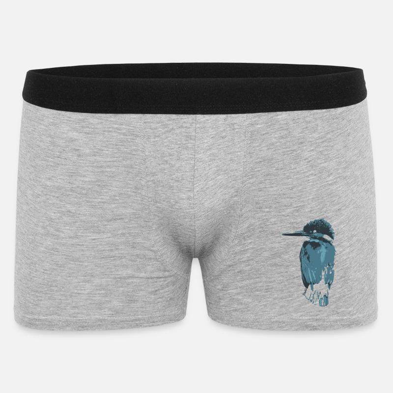 HGWild - Eisvogel - Männer Boxer Shorts - Grau meliert
