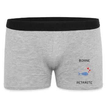 RETRAITE. BONNE RETRAITE. JOYEUSE RETRAITE - Boxer Homme - gris chiné - Devant