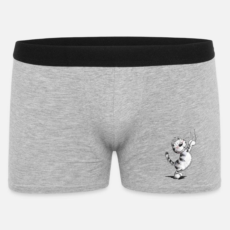 Drôles de griffures de chat - Boxer Homme - gris chiné