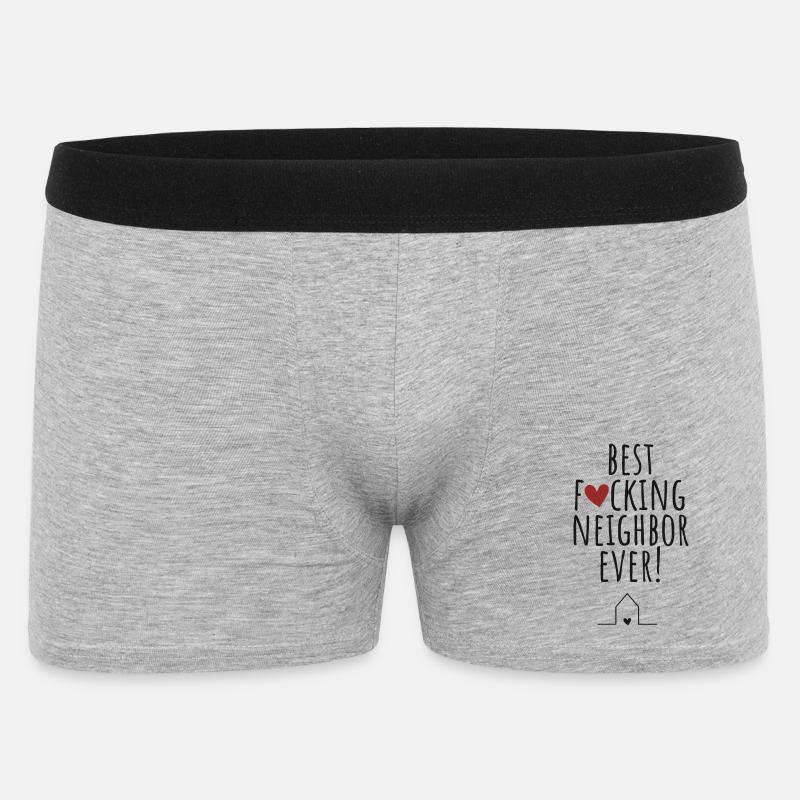 Bester Nachbar & Nachbarin / Freund Geschenk - Männer Boxer Shorts - Grau meliert