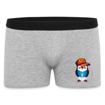pingouin mignon comme un hip-hopper dans une tenue cool - Boxer Homme - gris chiné - Devant
