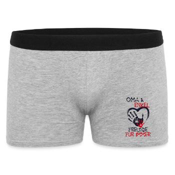 Enkel Oma Großmutter Statement Lieblingsoma - Männer Boxer Shorts - Grau meliert - Vorne
