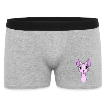 Sphynx Head Cat Propriétaire de chat - Boxer Homme - gris chiné - Devant