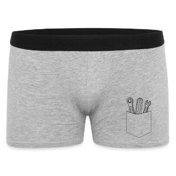 Poche de poitrine de clé - Boxer Homme - gris chiné - Devant