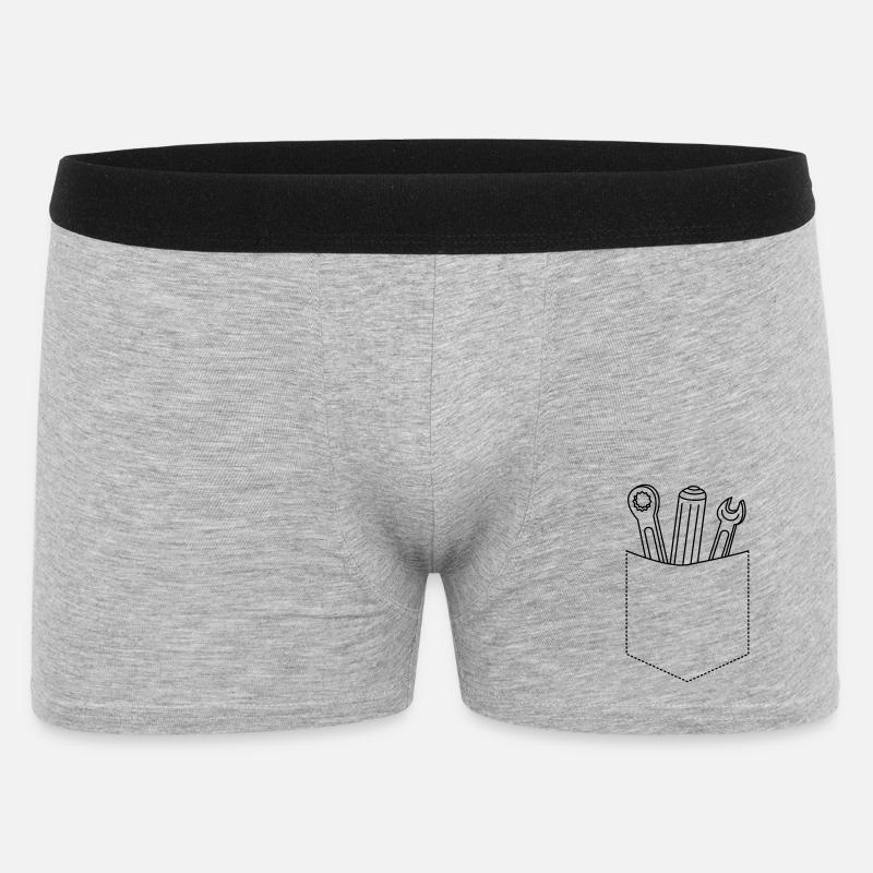 Poche de poitrine de clé - Boxer Homme - gris chiné