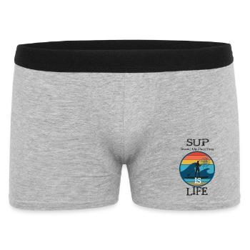 SUP Stand Up Paddling qui vivent leur sport - Boxer Homme - gris chiné - Devant