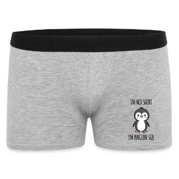 Sweet Seabird Penguin Animal Bird Statement - Men's Boxer Shorts - heather grey - Front