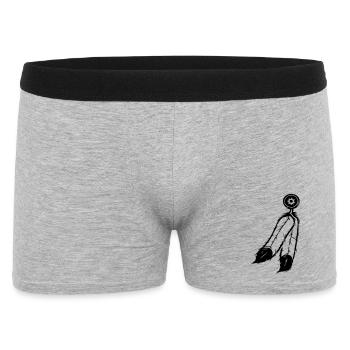Bijoux en plumes - Boxer Homme - gris chiné - Devant