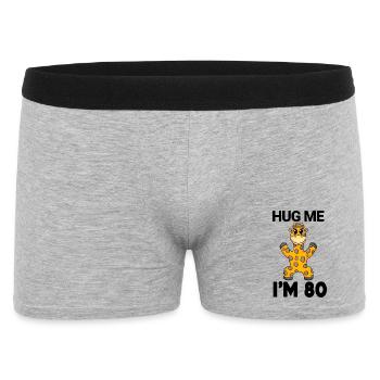 80 birthday - 80 years - hug - Men's Boxer Shorts - heather grey - Front