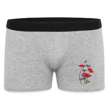 Poppies and cornflowers in summer - Men's Boxer Shorts - heather grey - Front
