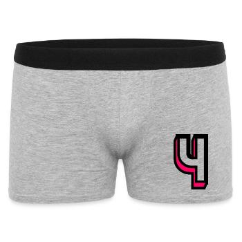 4 YEARS,4TH BIRTHDAY,4 YEARS ANNIVERSARY - Men's Boxer Shorts - heather grey - Front