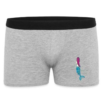 mermaid out of duty - Männer Boxer Shorts - Grau meliert - Vorne