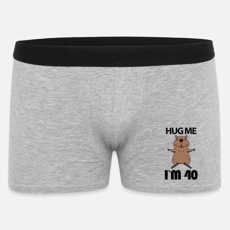 40 ans - 40 ans - Hug - Boxer Homme - gris chiné